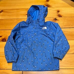 The North Face Girls size 6 Blue floral Raincoat